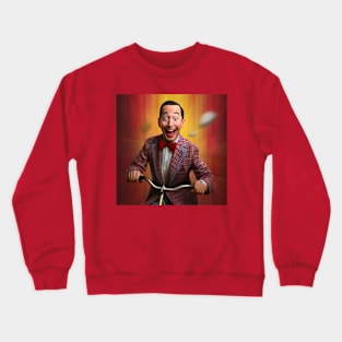 pee wee herman on a bike Crewneck Sweatshirt